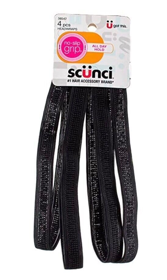 新作 salsation サルセーション Head band フリーサイズ Amazon.com : SCUNCI - No-Slip Grip Headwraps Black 1.5 cm - 4 Pack